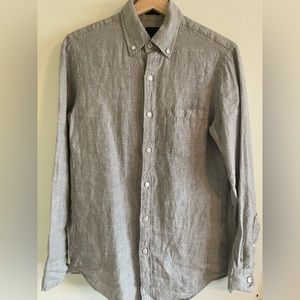 J CREW grey L/S button down